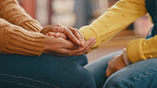 hands embracing