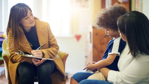 Mom with a child at therapy