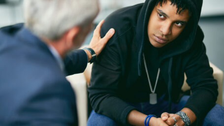 teen boy at therapy