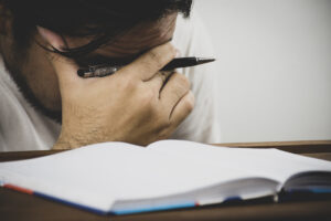 A man journaling