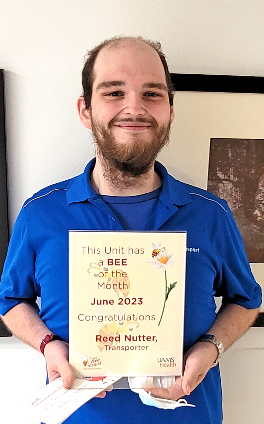 Reed Nutter, Transporter in Patient & Guest Services