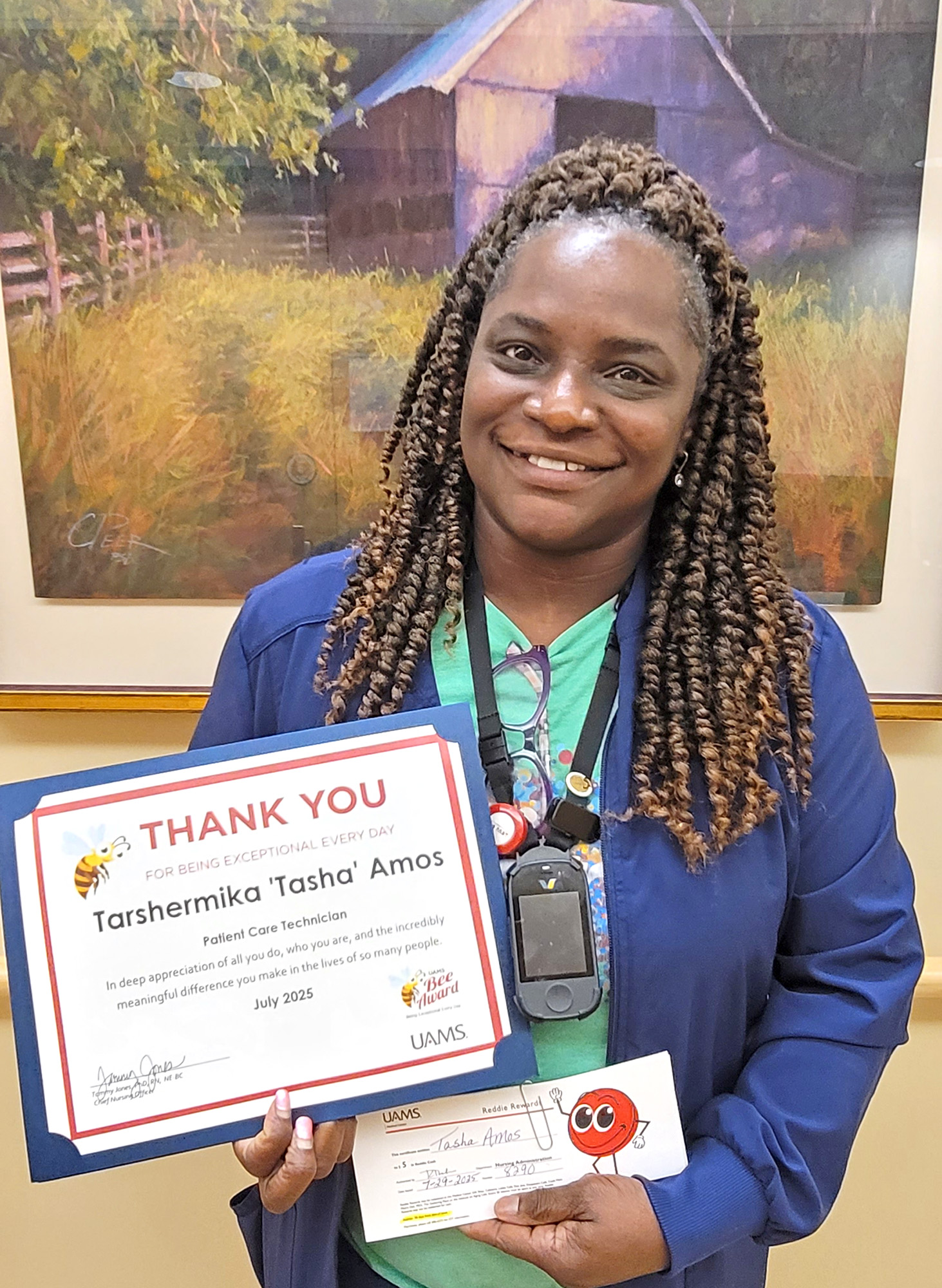 Tasha Amos is a Patient Care Technician in the H9 – Medical/Surgical Unit (Solid Organ Transplantation)