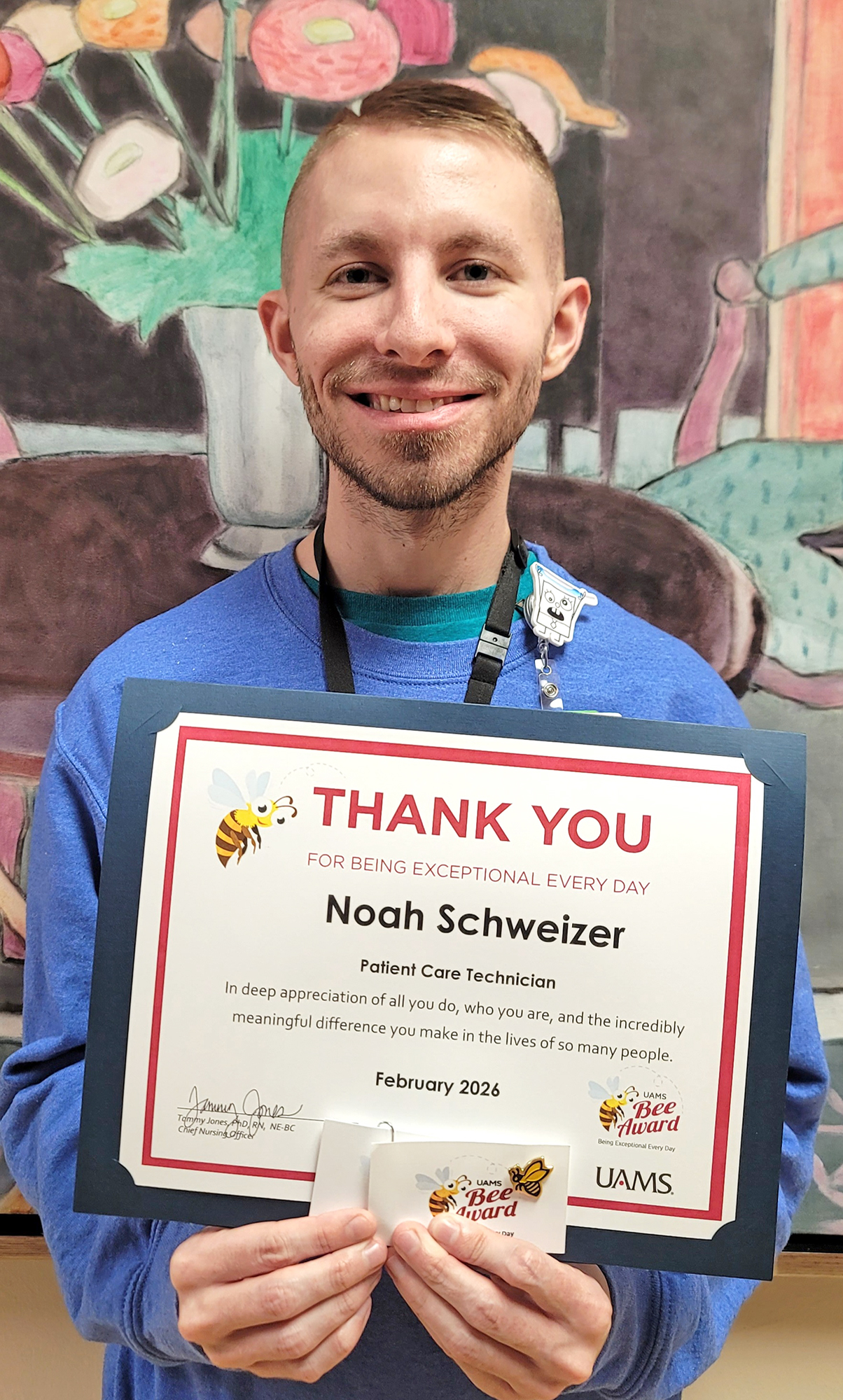 Noah Schweizer is a Patient Care Technician in the Float Pool