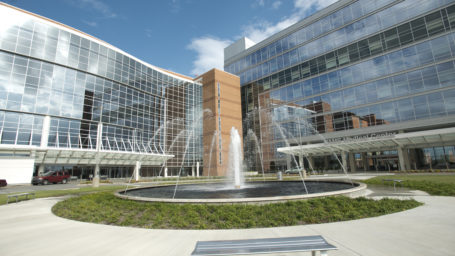 Fountain and Entrance of UAMS Medical Center