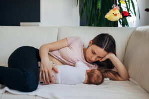 Side-lying breastfeeding position