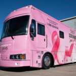 UAMS Mammovan parked under trees
