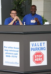 Valet parking at UAMS