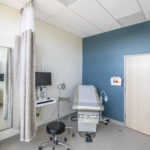 Exam room at Women's Center
