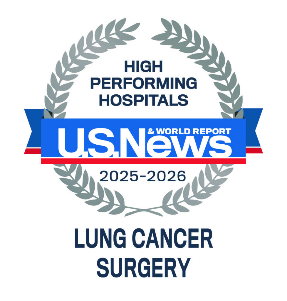 U.S. News High Performing Procedure Emblem for Lung Cancer Surgery 