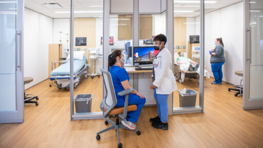 Patient rooms in Infusion Center B