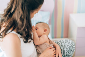 Mom breastfeeding her baby