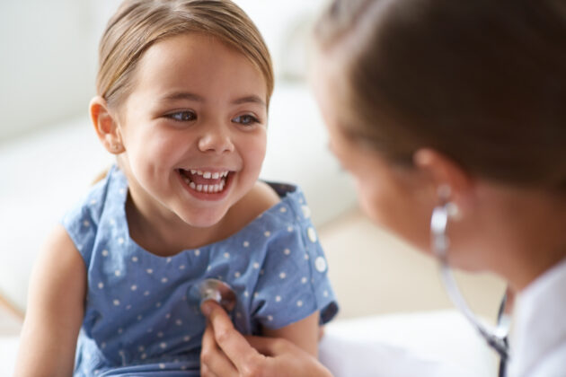 Cropped shot of an adorable young girl with her pediatrician