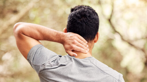 Man with back and neck pain