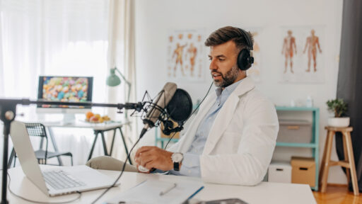 doctor on a podcast