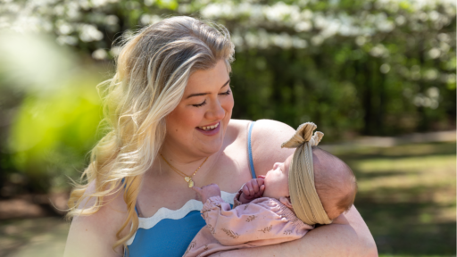 courtney gosnell with her baby