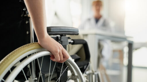 Someone in a wheelchair