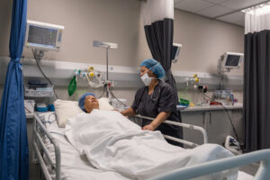 a woman recovering from surgery