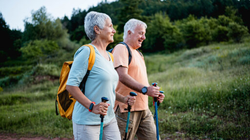 Older couple enjoying a hike