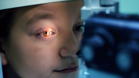 Girl Undergoing Eye Examination