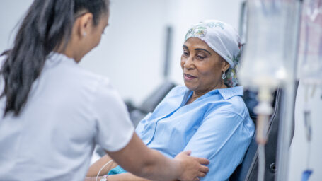 oncology patient getting chemotherapy