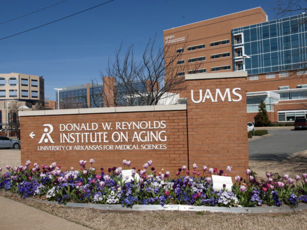 The exterior of the Donald W. Reynolds Institute on Aging