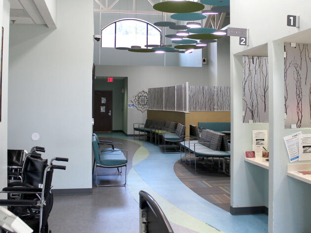 Lobby of of UAMS Health Family Medical Center in Texarkana