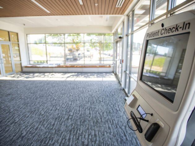 Check-in kiosk at Women's Center